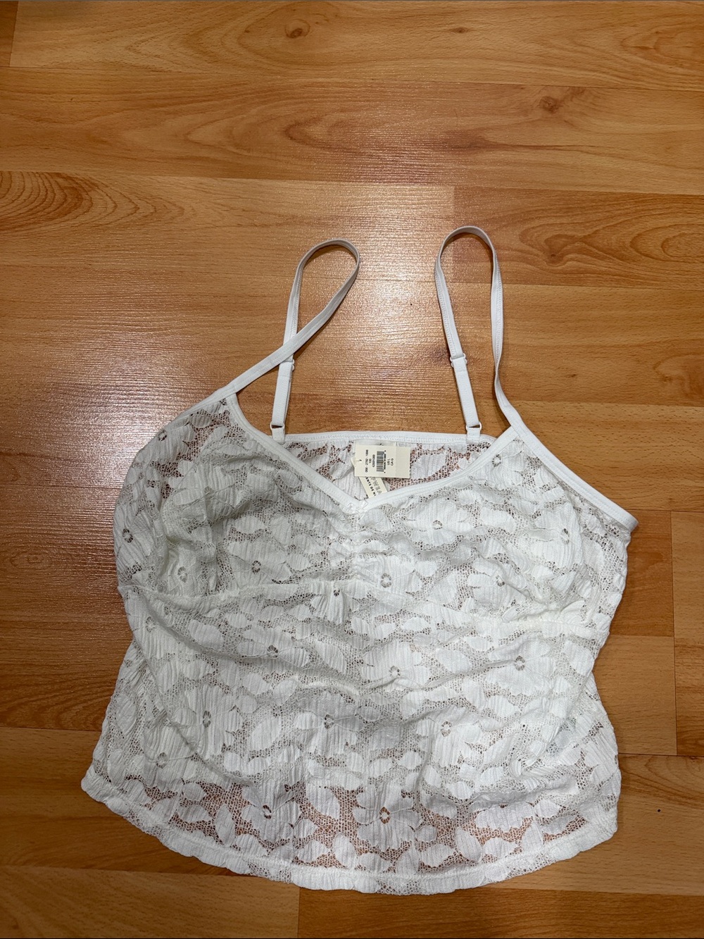 aerie White Lace Cami Tank